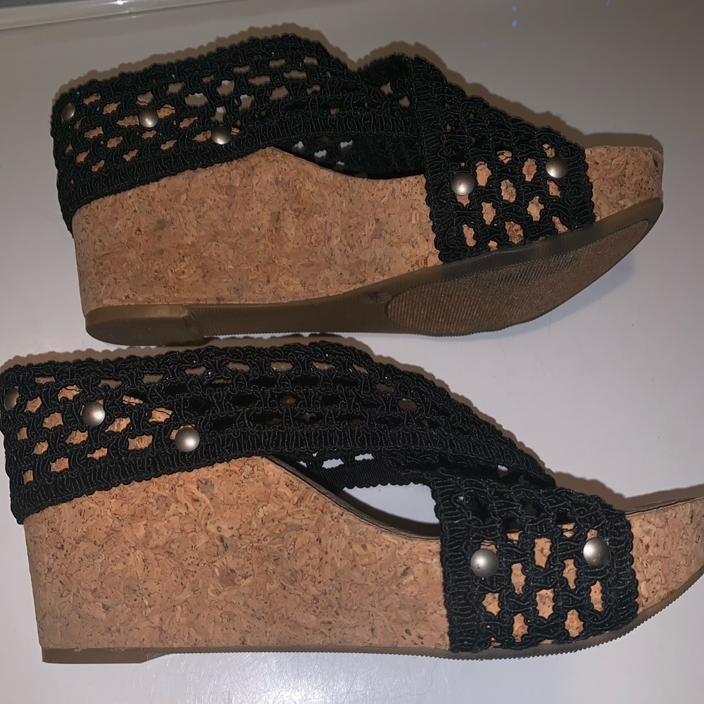 SALE TODAY!!Lucky Brand Cork Wedges